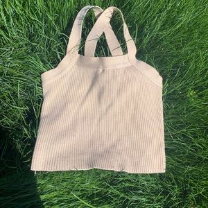 Reformation crop tank XS S, cream/sand color